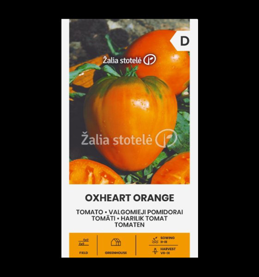 Prekės nuotrauka Valgomųjų pomidorų sėklos OXHEART ORANGE, 0,1 g IŠPARDUOTA