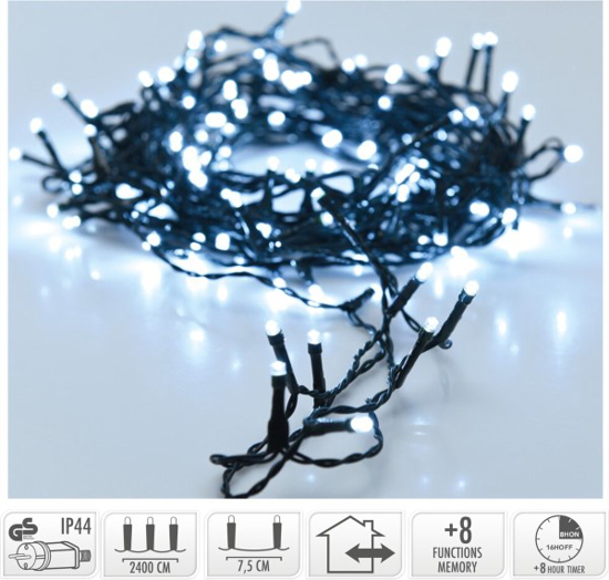 Prekės nuotrauka Kalėdinė girlianda 320 LED, 2400 cm, balta
