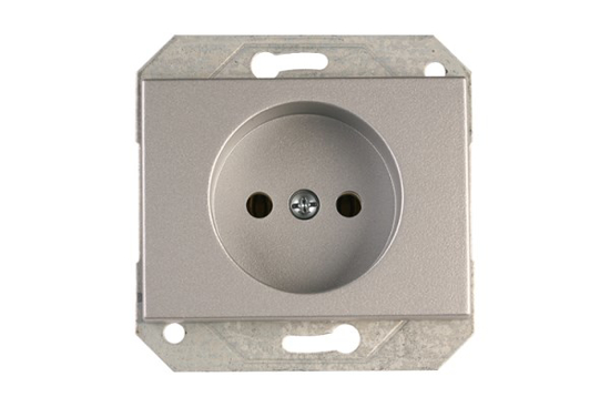 Prekės nuotrauka Kištukinis lizdas Vilma RP16-001-02 XP500, be įžeminimo, be rėmelio,  metallic spalvos  IŠPARDUOTA
