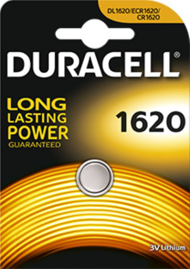 Prekės nuotrauka Elementai Duracell CR1620 3V