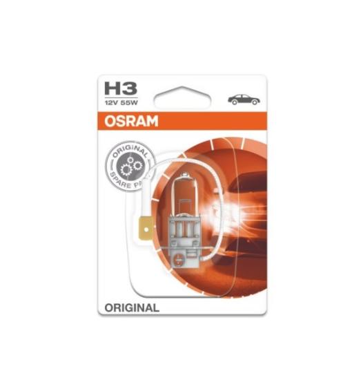 Prekės „Lemputė automobiliui Osram H3, 55W 12V PK22S, 1 vnt IŠPARDUOTA“ paveikslėlis