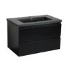 Prekės „Vonios spintelė LYFCO 206-6-138-3 su praustuvu CALLISTO Mat Black 800 IŠPARDUOTA“ paveikslėlis