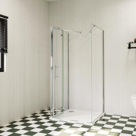 Prekės „Dušo kabina AQUABATOS Nimes 90x90x197 IŠPARDUOTA“ paveikslėlis