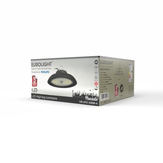 Prekės „Nevada aukštų patalpų šviestuvas 100W 150Lm/W IP65 Eurolight IŠPARDUOTA“ paveikslėlis
