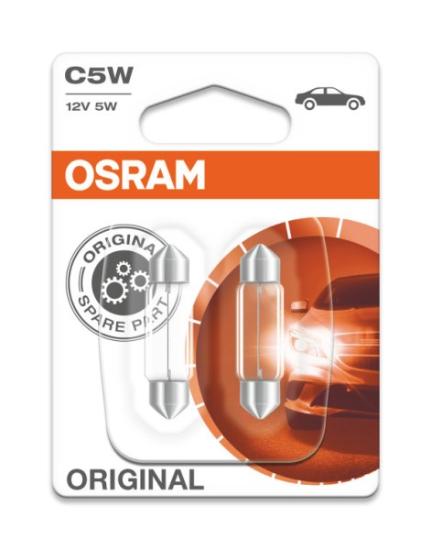 Prekės „Lemputė automobiliui C5W 12V 5W SV8.5-8 Osram 2 vnt IŠPARDUOTA“ paveikslėlis