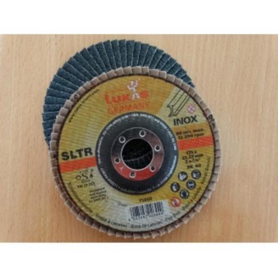 Prekės „Diskas lapelinis 125 x 22,23 mm Z P40 lenktas Inox RFD F29 LUKAS IŠPARDUOTA“ paveikslėlis