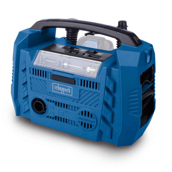Prekės nuotrauka Kompresorius oro 20 V-12V/230W be akumuliatoriaus 3in1 Airforce6 Scheppach