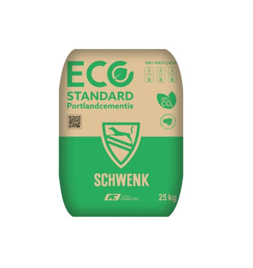 Prekės nuotrauka Cementas CEM II/A-LL 42.5N, Akmenės Cementas STANDARD, 25 kg 