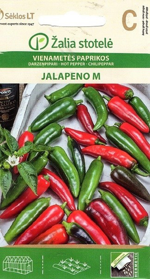 Prekės nuotrauka Vienamečių paprikų sėklos JALAPENO M,  0,1 g