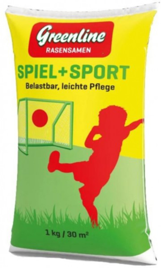 Prekės nuotrauka Vejos žolės mišinys Spiel+Sport 1 kg / 30 m2 Greenline