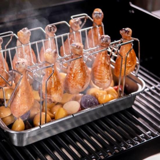 Prekės „Šlaunelių ir šonkaulių laikiklis-universalios grotelės Char-Broil Grill+ IŠPARDUOTA“ paveikslėlis