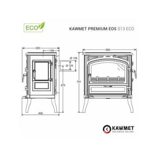 Prekės „Ketaus krosnelė KAWMET Premium EOS S13 ECO IŠPARDUOTA“ paveikslėlis