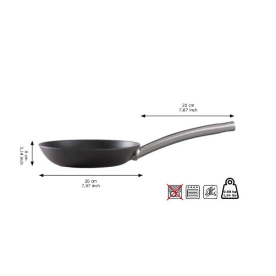 Prekės „Anglies plieno keptuvė Skottsberg 20/24/28cm : Keptuvės dydis - 28cm IŠPARDUOTA“ paveikslėlis