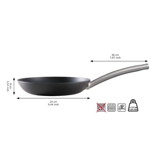 Prekės „Anglies plieno keptuvė Skottsberg 20/24/28cm : Keptuvės dydis - 28cm IŠPARDUOTA“ paveikslėlis