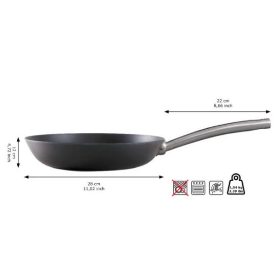 Prekės „Anglies plieno keptuvė Skottsberg 20/24/28cm : Keptuvės dydis - 28cm IŠPARDUOTA“ paveikslėlis