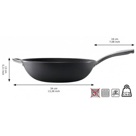 Prekės „Ketaus WOK keptuvė Skottsberg 34cm IŠPARDUOTA“ paveikslėlis