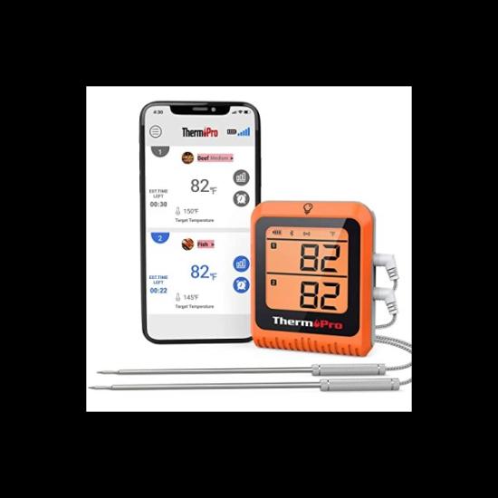 Prekės „Skaitmeninis belaidis įkraunamas bluetooth maisto termometras su 2 zondais ThermoPro TP920W IŠPARDUOTA“ paveikslėlis
