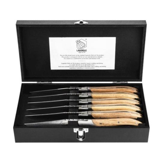 Prekės „Steiko peilių rinkinys Forged Luxury Oak Wood IŠPARDUOTA“ paveikslėlis