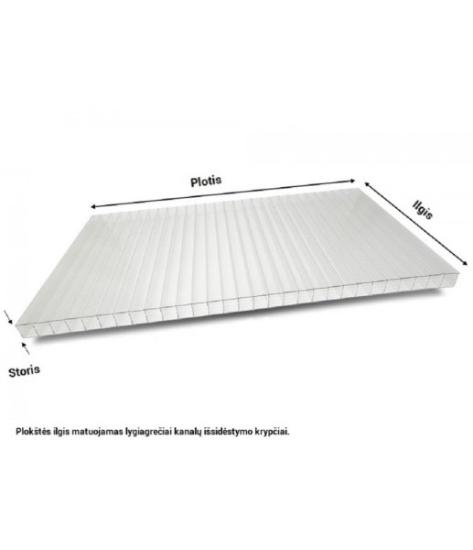 Prekės „Polikarbonatas kanalinis 2100 x 6000 x 4 mm 550 gr  IŠPARDUOTA“ paveikslėlis