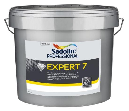 Prekės „Dažai matiniai vidaus darbams Sadolin PROFESSIONAL Expert-7 BW balti 10 l IŠPARDUOTA“ paveikslėlis