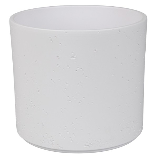 Prekės nuotrauka Vazonas matinis baltas 21cm Pillar lava