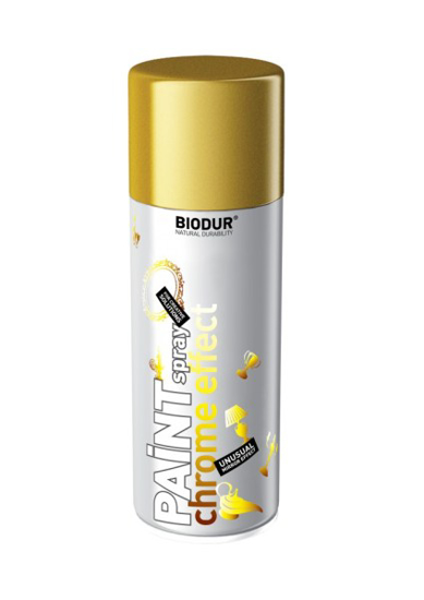 Prekės nuotrauka Dažai aerozoliniai BIODUR chromas aukso 400ml