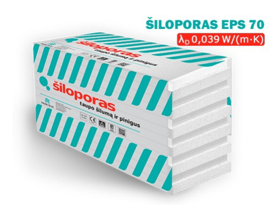Prekės nuotrauka Polistirenas, šiloporas EPS 70/10 100x985x485 mm, frezuotas