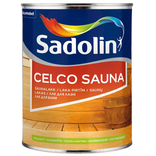 Prekės nuotrauka Pirties lakas SADOLIN CELCO SAUNA, 1 l, pusiau matinis