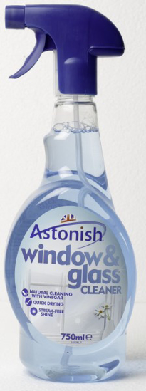 Prekės nuotrauka Langų valiklis su actu 750 ml ASTONISH IŠPARDUOTA