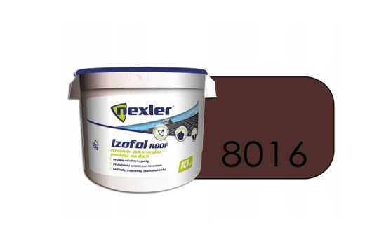 Prekės nuotrauka Dažai stogų dangoms Nexler Izofol Roof RAL8016 10kg