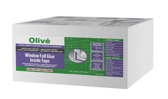 Prekės nuotrauka Olive Window Full Glue Inside Tape vidinė langų sandarinimo juosta su pilnu klijų sluoksniu DIY, rožinė, 70 mm, 25 m