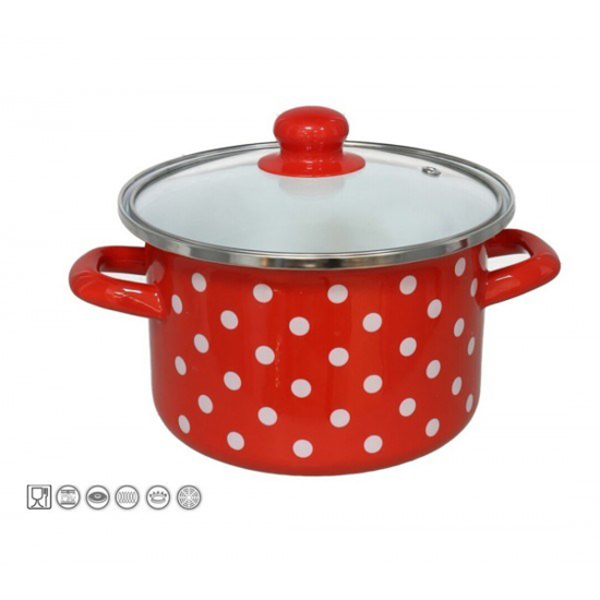 Prekės nuotrauka Puodas emal. 16cm 1.4L s/d indukc. JAEN M