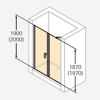Prekės nuotrauka Dušo durys HÜPPE Design Pure 8P7281 140x200