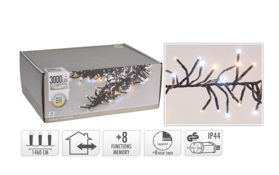 Prekės nuotrauka Kalėdinė girlianda 3000 LED WW 14,6m AX8550570