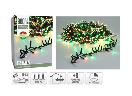 Prekės nuotrauka Kalėdinė girlianda 800 LED 16m Multi