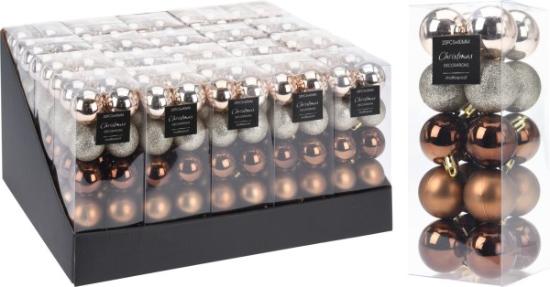 Prekės „Rinkinys eglutės žaisliukų 20 vnt x 40 mm Amber IŠPARDUOTA“ paveikslėlis