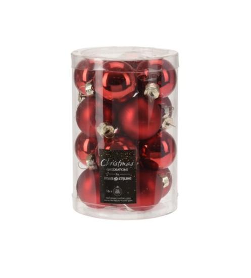 Prekės „Rinkinys eglutės žaisliukų 35 mm 16 vnt Red IŠPARDUOTA“ paveikslėlis