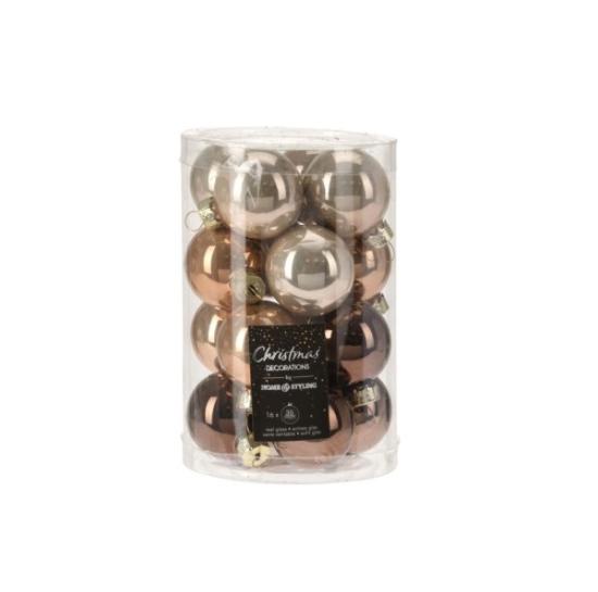 Prekės „Rinkinys eglutės žaisliukų 35 mm 16 vnt Amber IŠPARDUOTA“ paveikslėlis