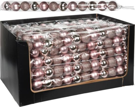 Prekės „Žaisliukai eglutės rožiniai 12 vnt x 50 mm IŠPARDUOTA“ paveikslėlis