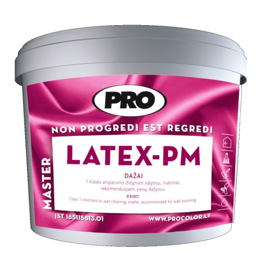 Prekės nuotrauka Dažai akriliniai LATEX-PM 5 l PRO