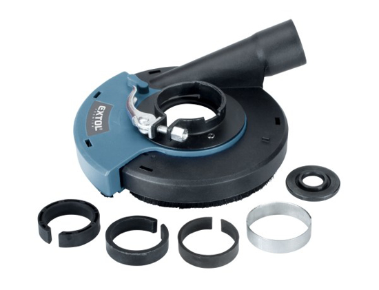 Prekės nuotrauka Gulsčias dulkių surinkimo gaubtas 115/125mm kampiniams šlifuokliams EXTOL PREMIUM