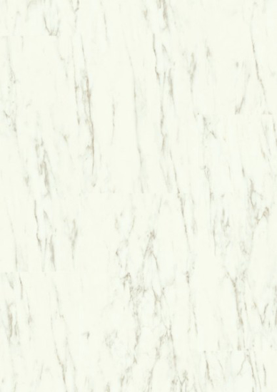 Prekės nuotrauka Vinilinės grindys Quick-Step, Carrara marmuras baltas, AVSTU40136, 610x303x4+1mm, 33 klasė, su užraktu ir su paklotu, Oro kolekcija