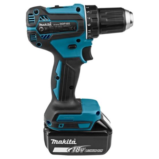 Prekės „Suktuvas akumuliatorinis 18V/3,0 Ah + kroviklis DC18SD, 50/27Nm DDF485SF Makita“ paveikslėlis
