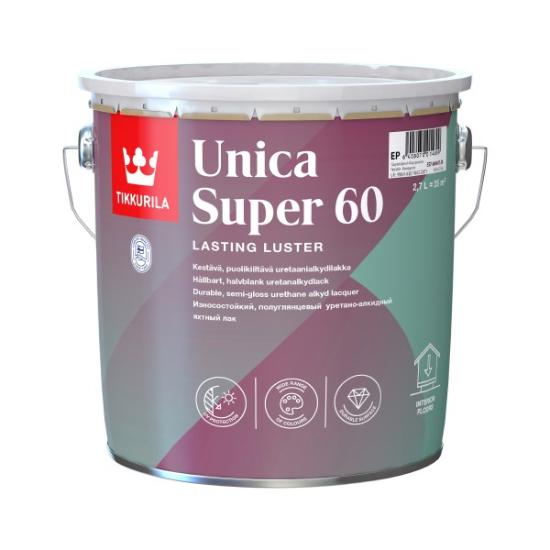 Prekės „Lakas medienai uretaninis alkidinis Tikkurila Unica Super pusiau blizgus EP 2,7 l“ paveikslėlis