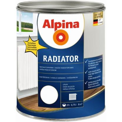 Prekės „Dažai radiatoriui Alpina Heizkoerperlack 0,75 l“ paveikslėlis