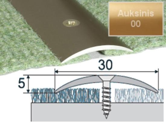 Prekės „Profilis grindų sujungimui A03 30x5mm 180 cm aukso spalva“ paveikslėlis