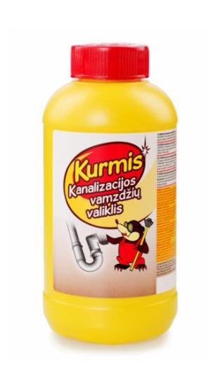 Prekės „Valiklis kanalalizacijos vamzdžiams Kurmis granulėmis 500 g“ paveikslėlis