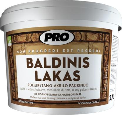 Prekės „Lakas baldinis PRO BALDINIS 0,75 l pusiau matinis“ paveikslėlis