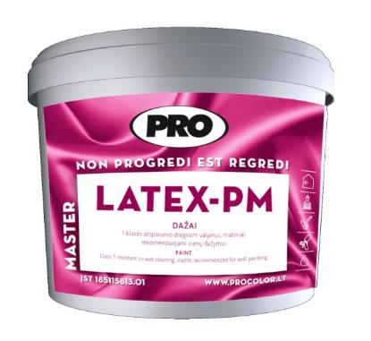 Prekės „Dažai akriliniai LATEX-PM 1 l PRO“ paveikslėlis