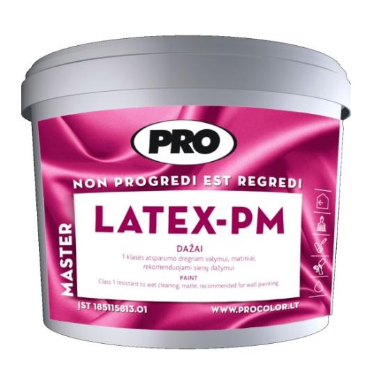 Prekės „Dažai akriliniai LATEX-PM 5 l PRO“ paveikslėlis